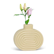 Load image into Gallery viewer, Single Oval Ridged Vase