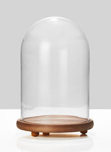Load image into Gallery viewer, Glass Cloche w/Wooden Base

