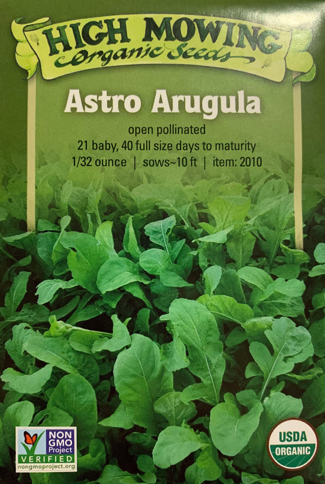 SEEDS: Arugula - Astro - Organic