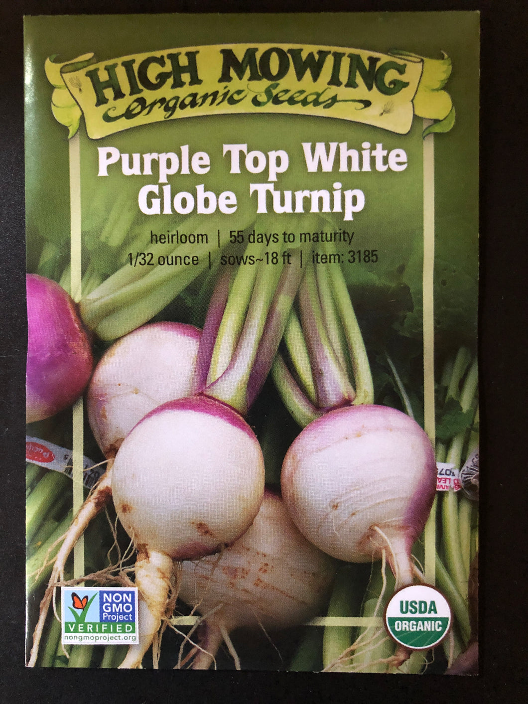 SEEDS: Turnip - Purple Top - Organic
