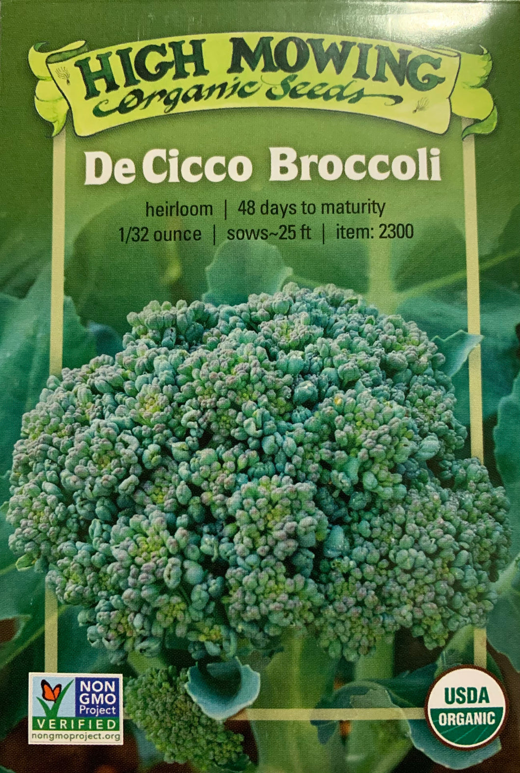 SEEDS: Broccoli - Di Cicco - Organic