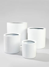 Load image into Gallery viewer, Kulindros Matte White Fiberstone Pot
